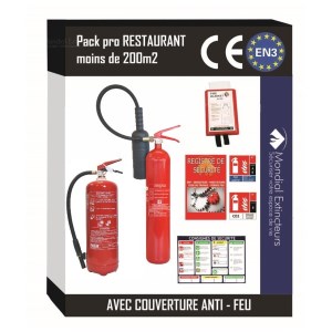4 - Kit de segurança para restaurante ou cozinha profissional - 200 M²