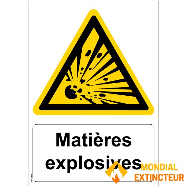 Materiais explosivos - Painel de PVC A4