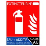 Pacote de 100 painéis de extintor de incêndio com spray de água 100 x 150 mm
