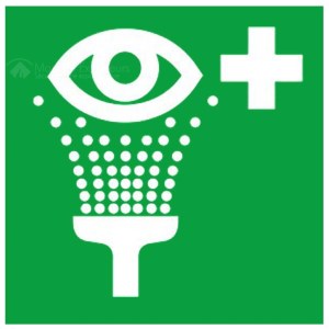 Painel da fonte para lavagem dos olhos - L.200 x A.200 mm