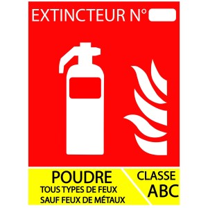 Painel de pó de PVC de 10 x 15 cm - Classe ABC