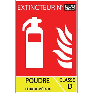Panneau PVC poudre numérotation facile 10 x 15cm - Classe D