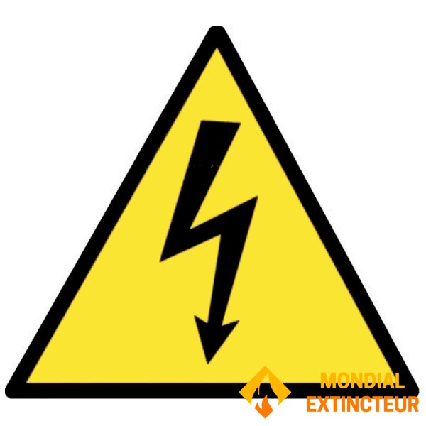 Placa de advertência elétrica em PVC - Triângulo 200 X 200 X 200 mm