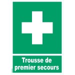 Placa de "kit de primeiros socorros" - PVC A5