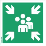 Placa de "ponto de encontro" - PVC 100x100 mm