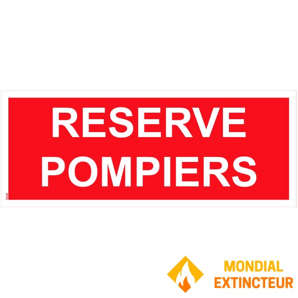 Placa de "reserva dos bombeiros" em PVC - 200x80 mm