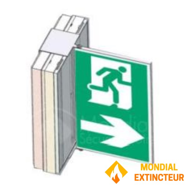 Porta serigráfica dupla face montada na parede