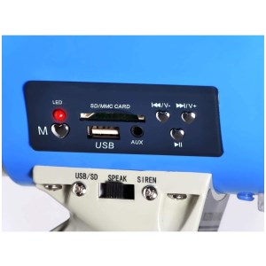 Potente megafone de 60 watts com sirene e microfone remoto