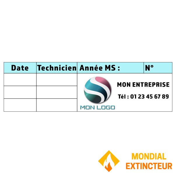 1000 Etiquetas personalizadas para controlo de unidades de iluminação de emergência - 70 x 20 mm