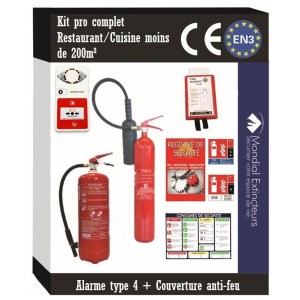 16 - Kit de segurança para restaurante -200 M² com alarme tipo 4