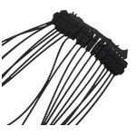 160 mm selos de plástico preto: anel de 30