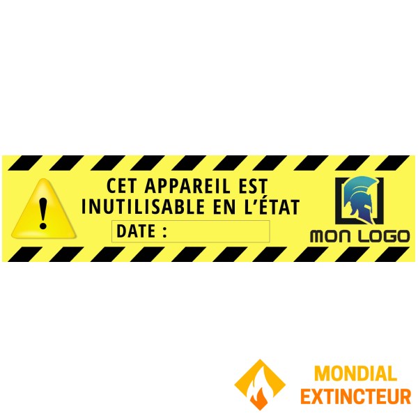 20 etiquetas personalizadas para "DISPOSITIVO INUTILIZÁVEL" - Papel