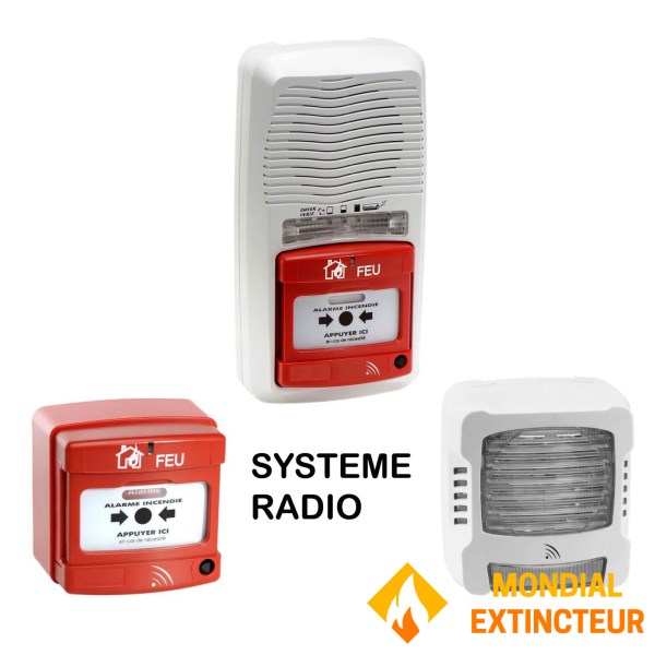 Alarme + acionador + emissor áudio/visual - com repetidor