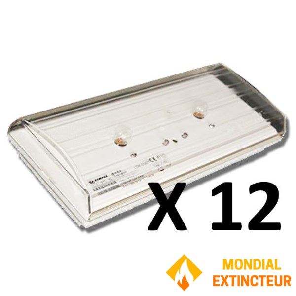 Caixa de 12 unidades de iluminação de emergência "LED" standard COM RÓTULOS