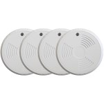 Conjunto de 4 detectores de fumo EN14604 com certificado