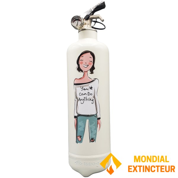 Desenho de extintor de incêndio "HAPPY" GIRL