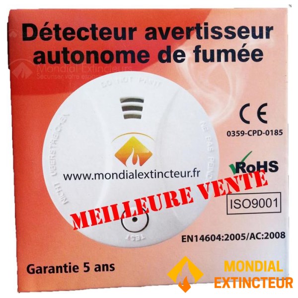 Detetor de fumo com pilha alcalina de 9V