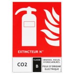 Embalagem de 100 painéis de pictogramas de extintores de CO2 125 X 190