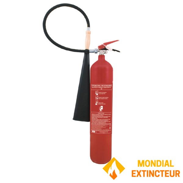 Extincteur CO2 capacité 5 Kg CE avec support de fixation