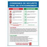 Instruções de estacionamento vertical - formato A4