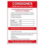 Instruções da chave da fechadura de gás - formato A4