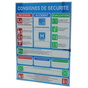 Instruções de segurança Espelho em plexiglas - A4