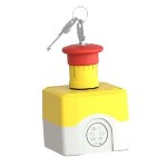 Interruptor de paragem de emergência com botão de pressão em cogumelo Schneider
