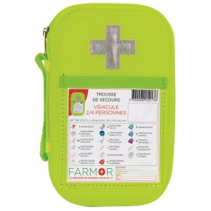 Kit de primeiros socorros fluorescente para automóvel para 2/4 pessoas