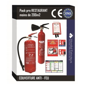 Kit de segurança para restaurantes ou cozinhas profissionais - 200 M²