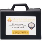 Manómetro de teste de extintores - 2 ligações: rápida e roscada