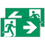 "PICTO FLÈCHE" Placa PVC 500 X 250 mm - Reto Verso