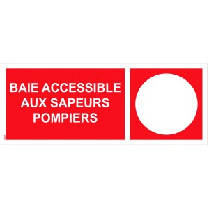 Painel "acessível aos bombeiros" PVC - 200x80 mm