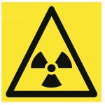 Painel de materiais radioactivos - L.200 x A.200 mm