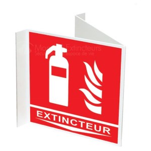 Painel panorâmico de extintor de 20 x 20 cm