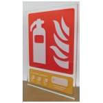 Painel de pó de plexiglas de 10 x 15 cm - Classe ABC