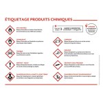 Painel de rotulagem de produtos químicos - 400x300mm