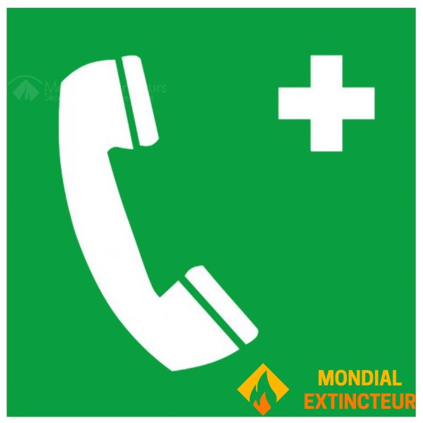 Painel de telefone de emergência - L.200 x A.200 mm