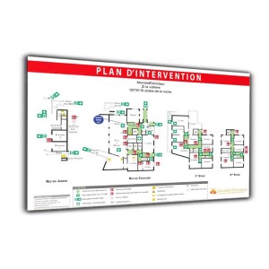 Planta baixa em Dibond branco - formato A2