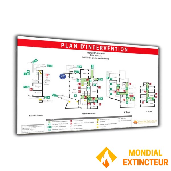 Planta do local em Dibond branco - formato A1