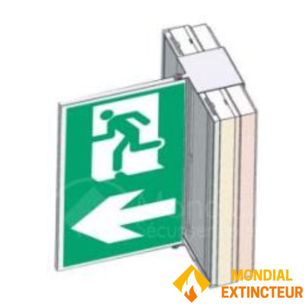 Porta serigráfica dupla face montada na parede