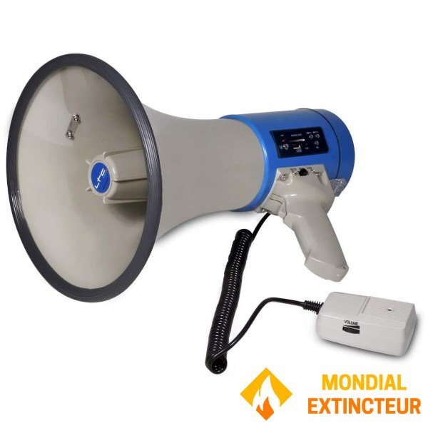 Potente megafone de 60 watts com sirene e microfone remoto