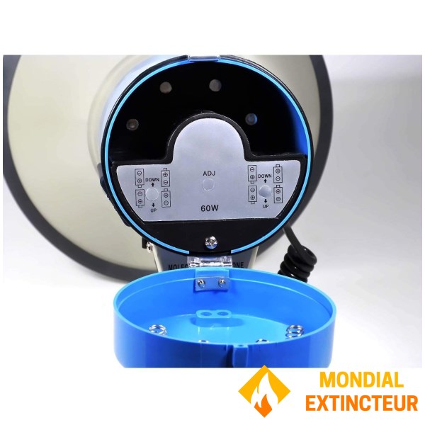 Potente megafone de 60 watts com sirene e microfone remoto