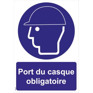 Sinais de "capacete obrigatórios" - PVC A5