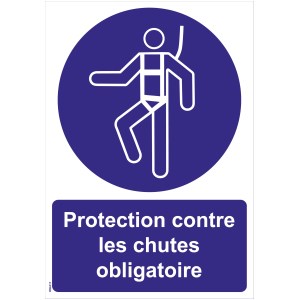 Sinais "obrigatórios de proteção contra quedas" - PVC A5