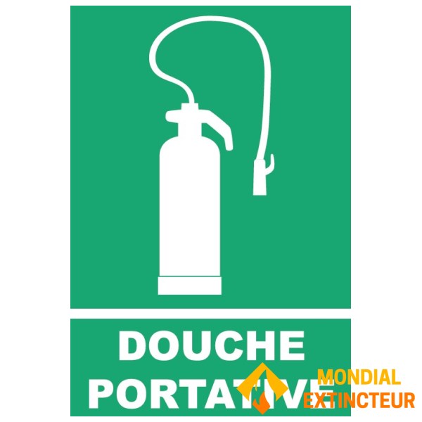 Sinal de "duche portátil" - PVC A4
