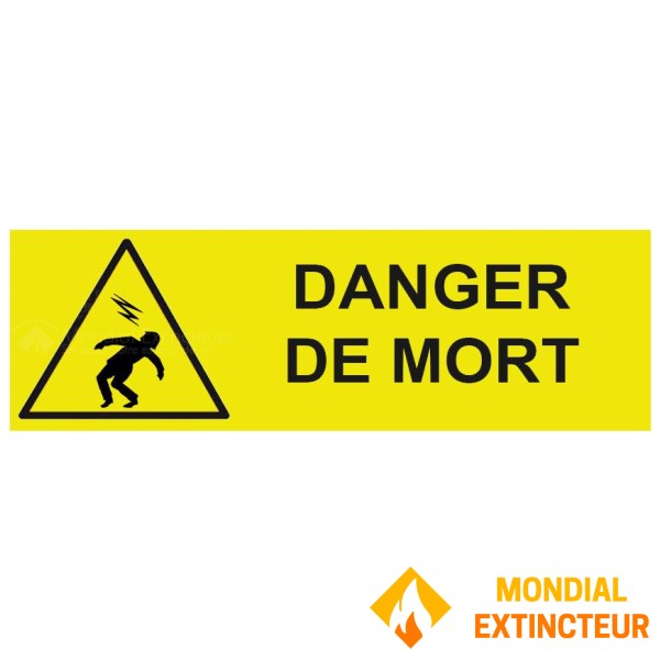 Sinal de perigo de morte - L.300 x A.100 mm