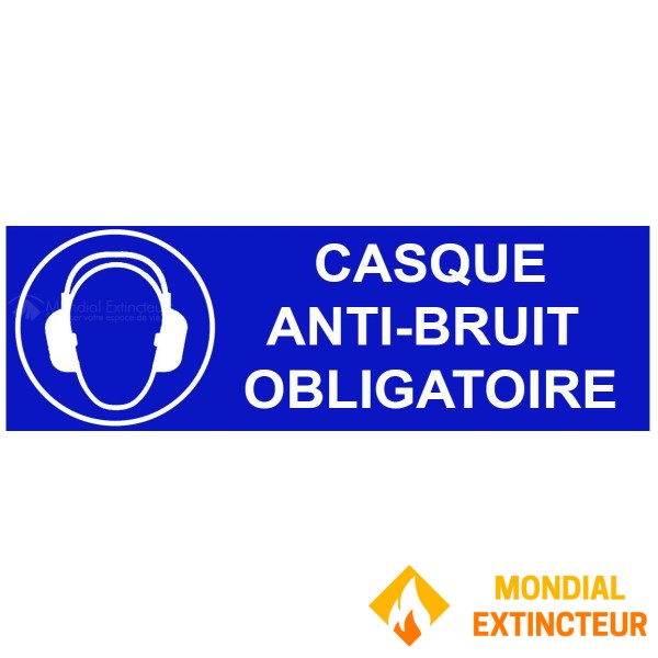 Sinal de "proteção auricular obrigatória" - L.300 x A.100 mm