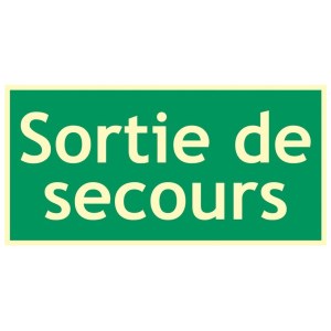 "Sinal de"evacuação "de saída de emergência fotoluminescenteL".300 X H.150 mm