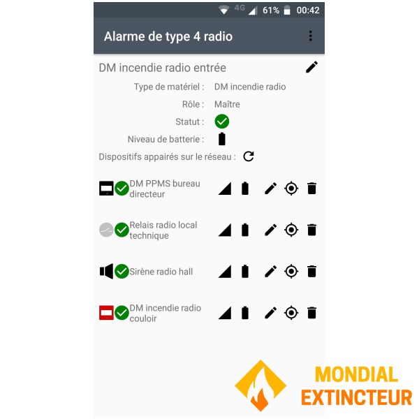 Sirene endereçável por rádio à prova de água tipo 4 - alcance de 1200 metros