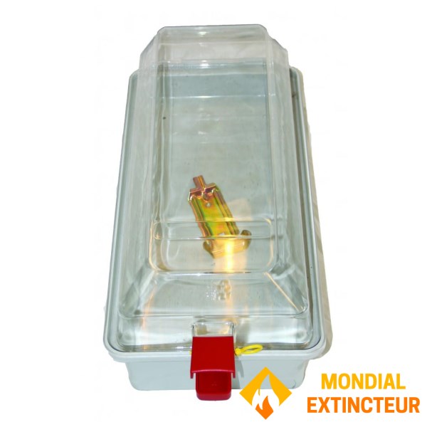 Suporte de plástico transparente para extintores de 6 kg/6 litros